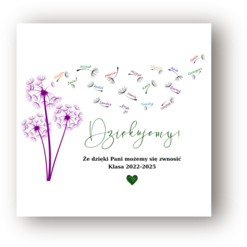 Personalizowany obraz na płótnie „Dziękujemy” – Prezent dla nauczyciela